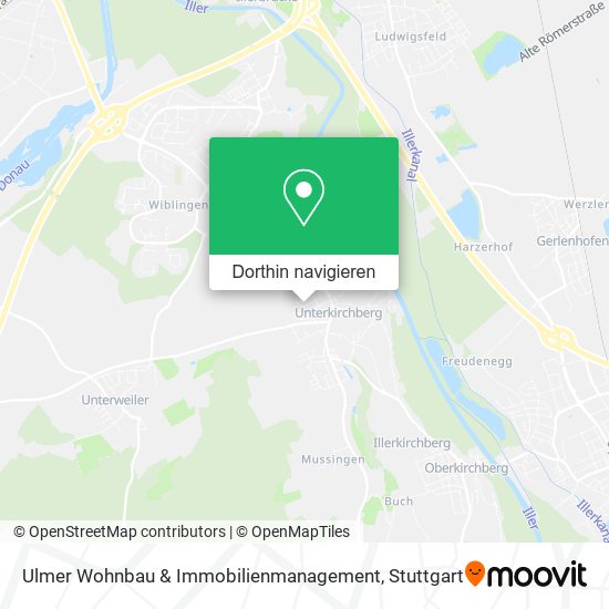 Ulmer Wohnbau & Immobilienmanagement Karte