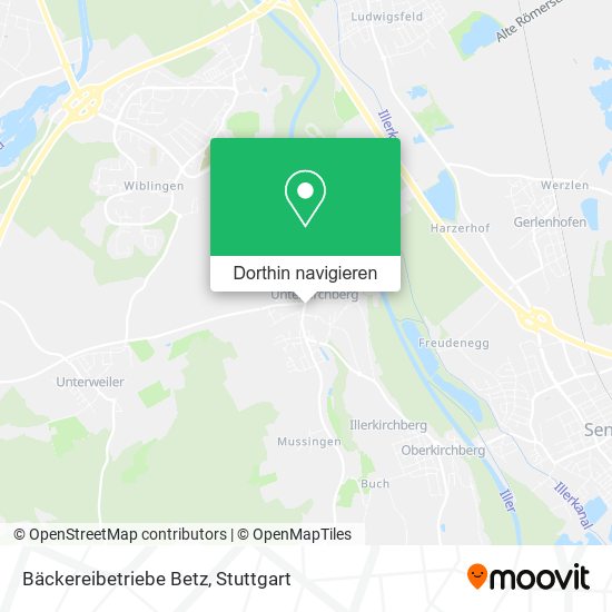 Bäckereibetriebe Betz Karte
