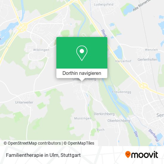 Familientherapie in Ulm Karte