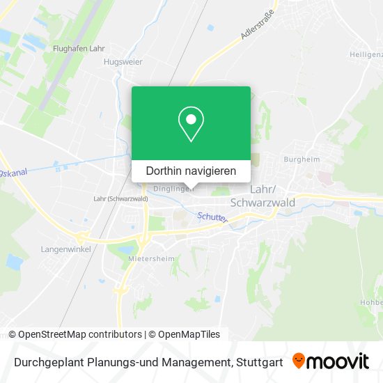 Durchgeplant Planungs-und Management Karte
