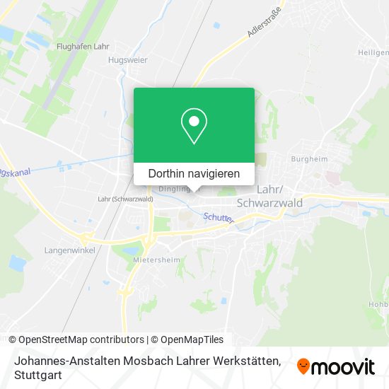 Johannes-Anstalten Mosbach Lahrer Werkstätten Karte