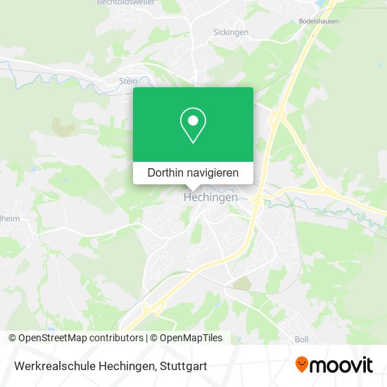 Werkrealschule Hechingen Karte