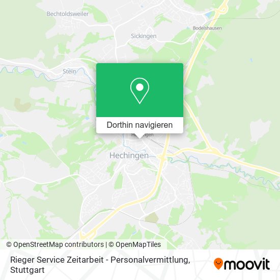 Rieger Service Zeitarbeit - Personalvermittlung Karte