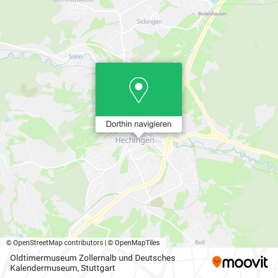 Oldtimermuseum Zollernalb und Deutsches Kalendermuseum Karte