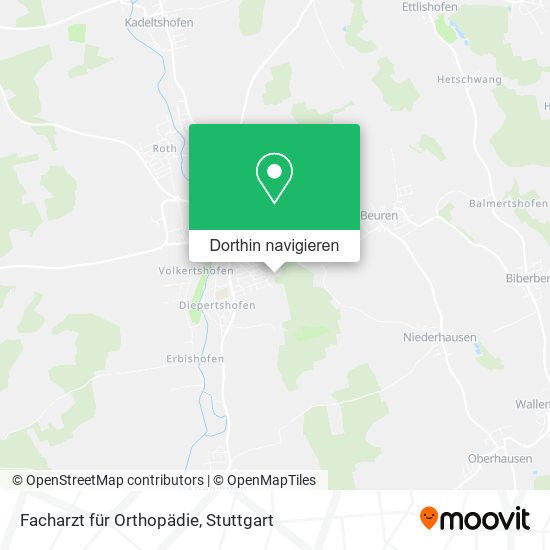 Facharzt für Orthopädie Karte