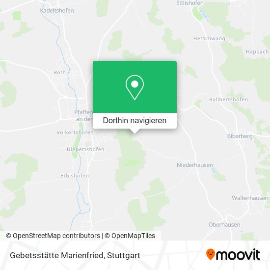 Gebetsstätte Marienfried Karte