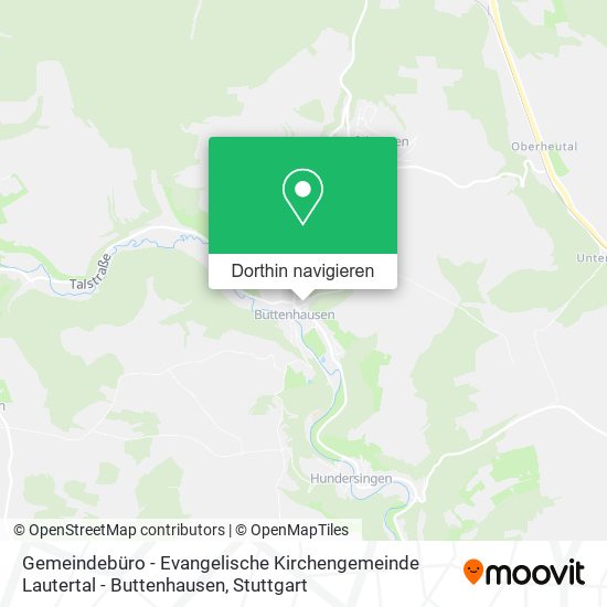 Gemeindebüro - Evangelische Kirchengemeinde Lautertal - Buttenhausen Karte