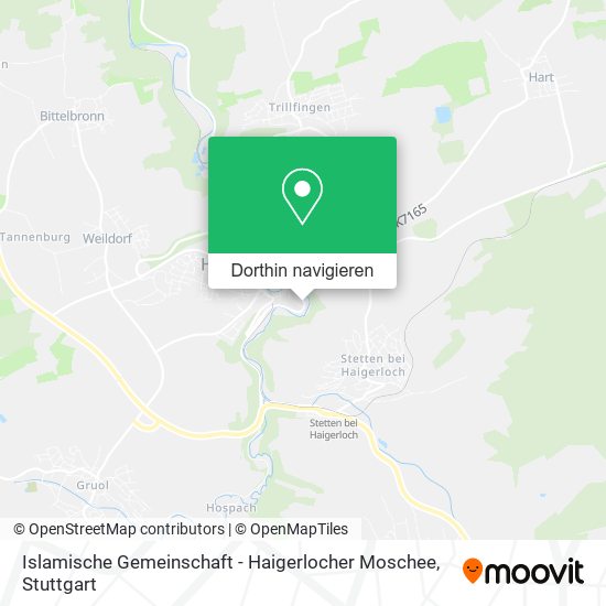 Islamische Gemeinschaft - Haigerlocher Moschee Karte
