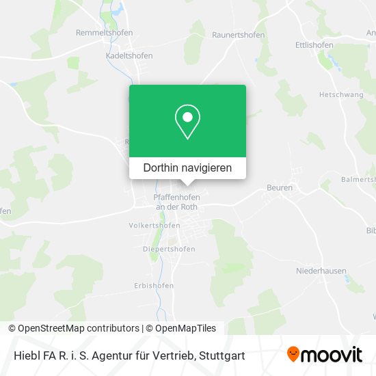 Hiebl FA R. i. S. Agentur für Vertrieb Karte