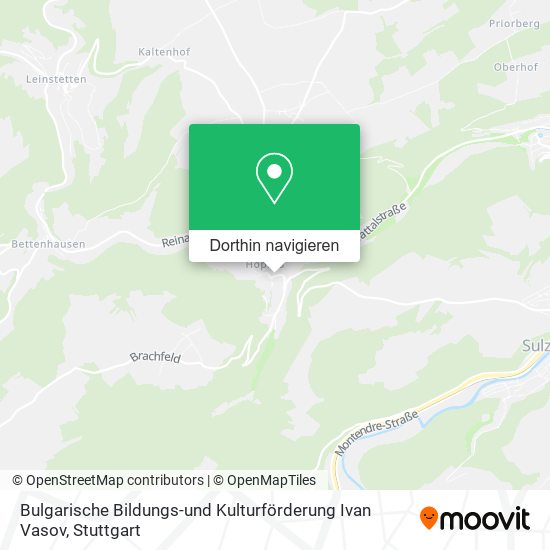 Bulgarische Bildungs-und Kulturförderung Ivan Vasov Karte