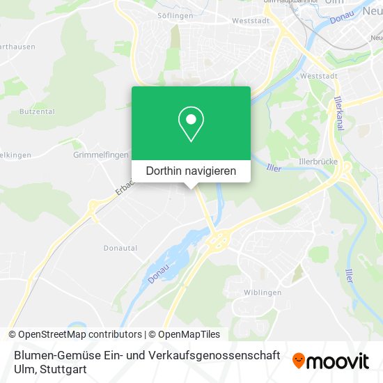 Blumen-Gemüse Ein- und Verkaufsgenossenschaft Ulm Karte