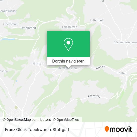 Franz Glück Tabakwaren Karte
