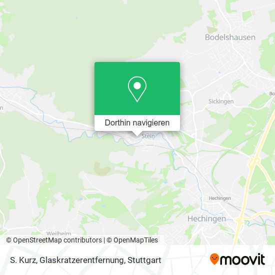 S. Kurz, Glaskratzerentfernung Karte