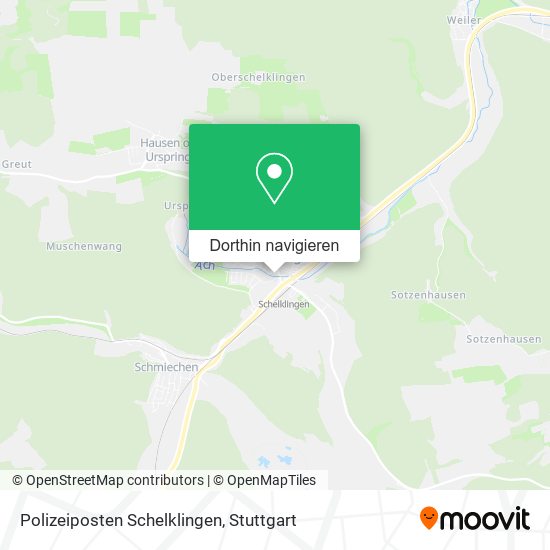 Polizeiposten Schelklingen Karte