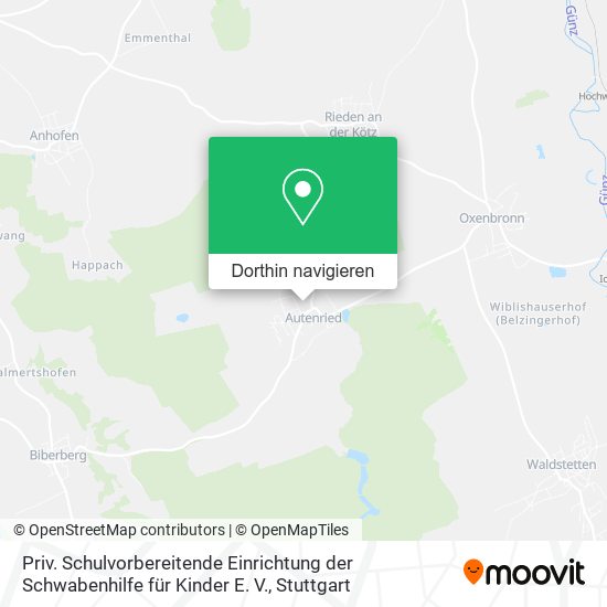 Priv. Schulvorbereitende Einrichtung der Schwabenhilfe für Kinder E. V. Karte