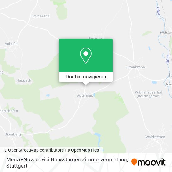 Menze-Novacovici Hans-Jürgen Zimmervermietung Karte