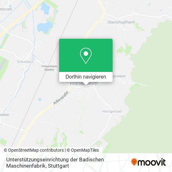 Unterstützungseinrichtung der Badischen Maschinenfabrik Karte