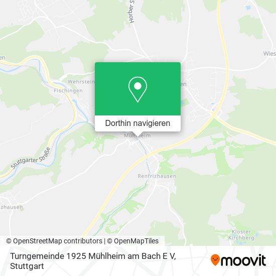 Turngemeinde 1925 Mühlheim am Bach E V Karte