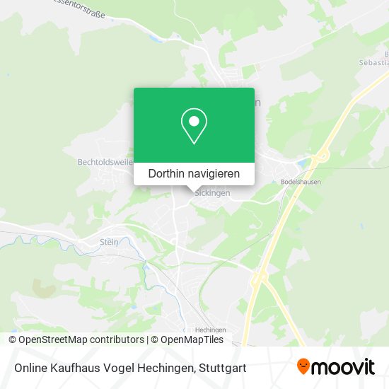 Online Kaufhaus Vogel Hechingen Karte