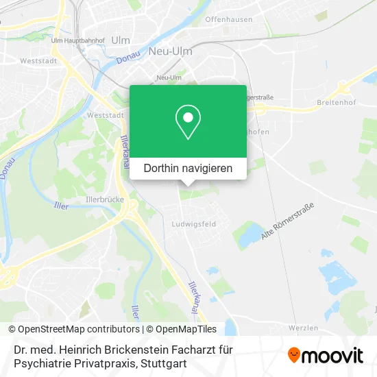 Dr. med. Heinrich Brickenstein Facharzt für Psychiatrie Privatpraxis Karte