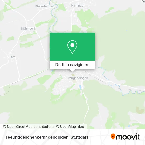 Teeundgeschenkerangendingen Karte