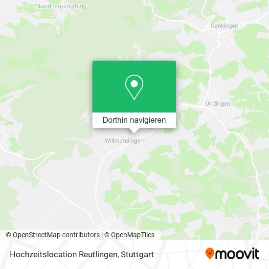 Hochzeitslocation Reutlingen Karte