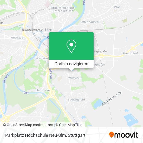 Parkplatz Hochschule Neu-Ulm Karte