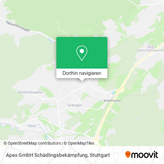 Apex GmbH Schädlingsbekämpfung Karte