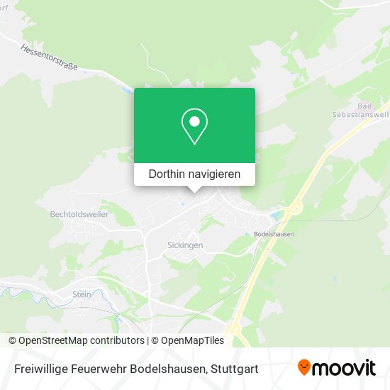 Freiwillige Feuerwehr Bodelshausen Karte