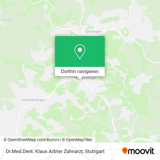 Dr.Med.Dent. Klaus Arbter Zahnarzt Karte