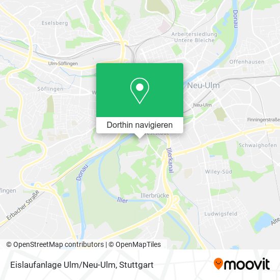 Eislaufanlage Ulm/Neu-Ulm Karte
