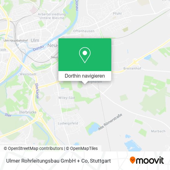 Ulmer Rohrleitungsbau GmbH + Co Karte