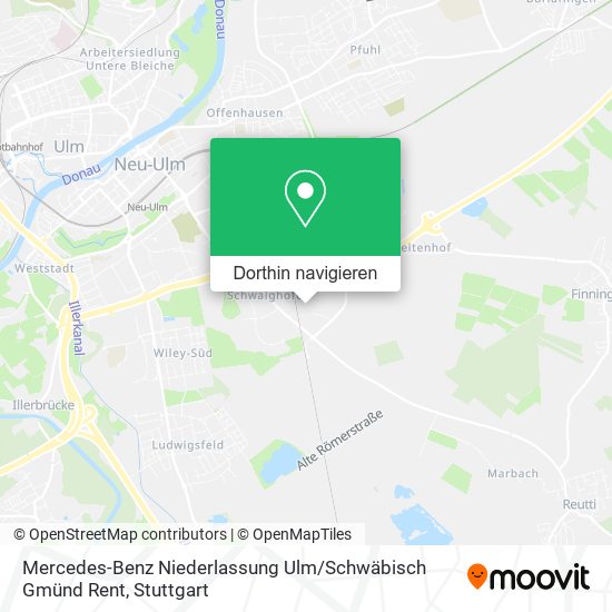 Mercedes-Benz Niederlassung Ulm / Schwäbisch Gmünd Rent Karte