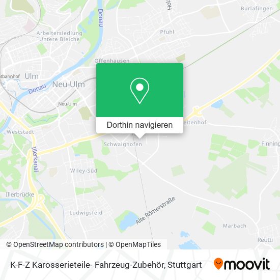 K-F-Z Karosserieteile- Fahrzeug-Zubehör Karte