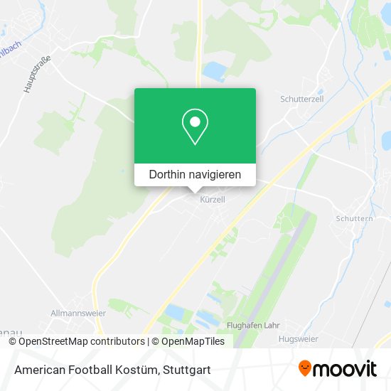 American Football Kostüm Karte