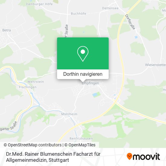 Dr.Med. Rainer Blumenschein Facharzt für Allgemeinmedizin Karte