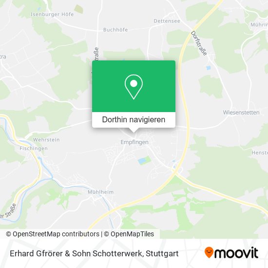 Erhard Gfrörer & Sohn Schotterwerk Karte