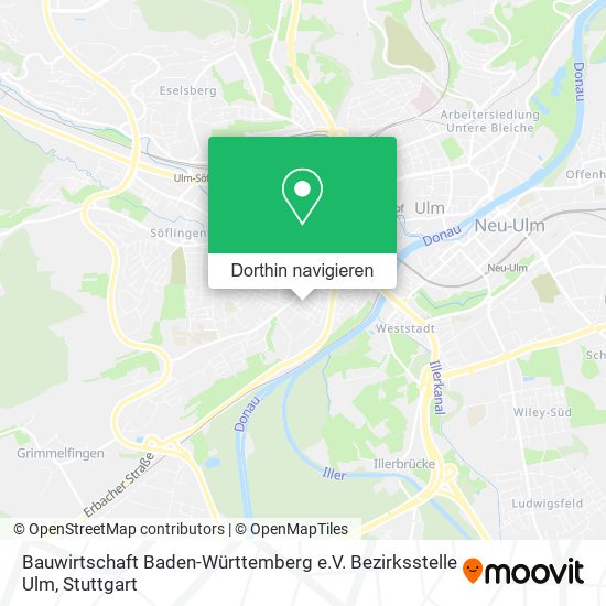 Bauwirtschaft Baden-Württemberg e.V. Bezirksstelle Ulm Karte