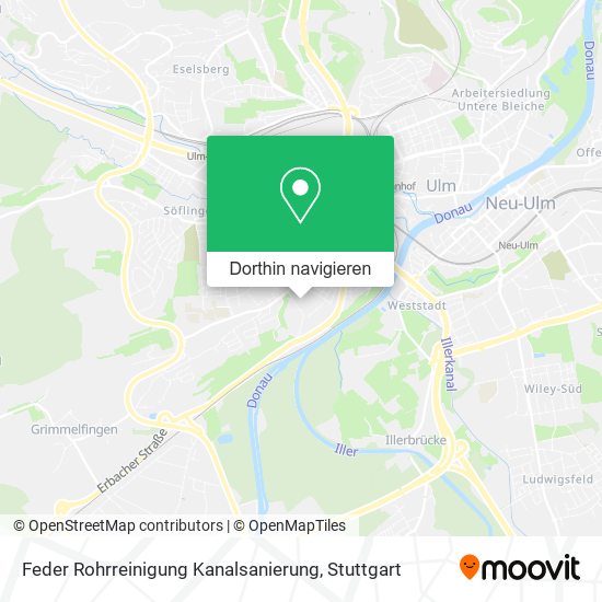Feder Rohrreinigung Kanalsanierung Karte