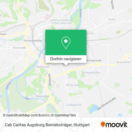 Cab Caritas Augsburg Betriebsträger Karte