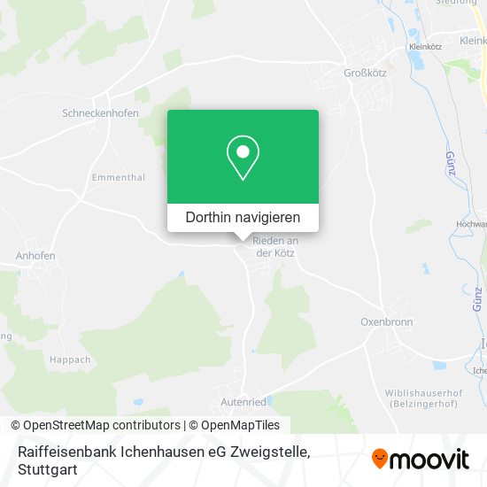 Raiffeisenbank Ichenhausen eG Zweigstelle Karte