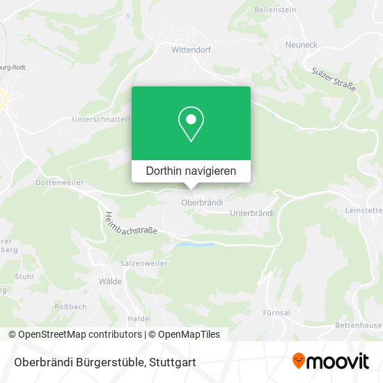 Oberbrändi Bürgerstüble Karte