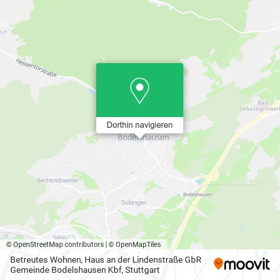 Betreutes Wohnen, Haus an der Lindenstraße GbR Gemeinde Bodelshausen Kbf Karte