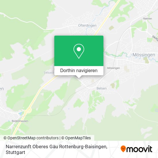 Narrenzunft Oberes Gäu Rottenburg-Baisingen Karte
