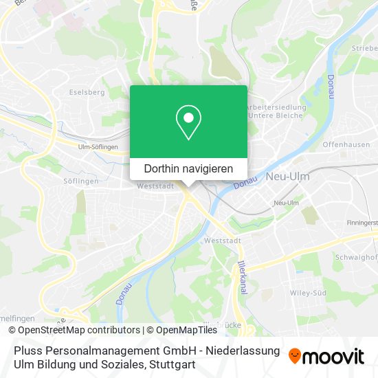 Pluss Personalmanagement GmbH - Niederlassung Ulm Bildung und Soziales Karte