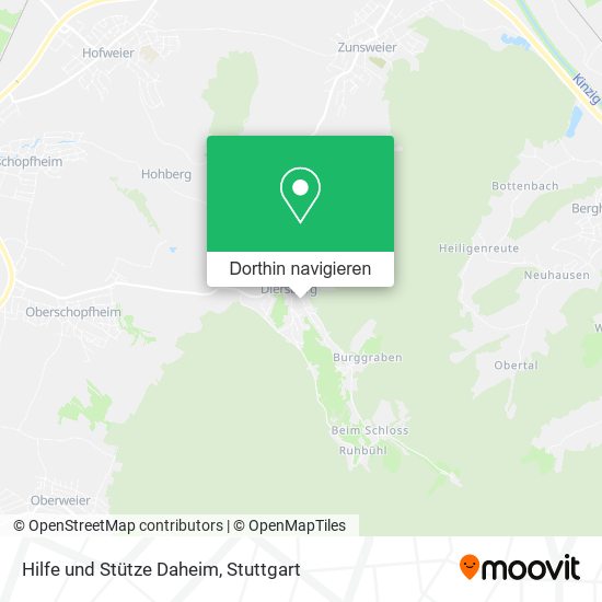 Hilfe und Stütze Daheim Karte