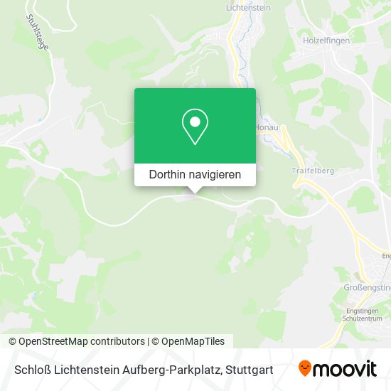 Schloß Lichtenstein Aufberg-Parkplatz Karte