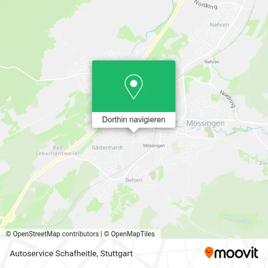 Autoservice Schafheitle Karte