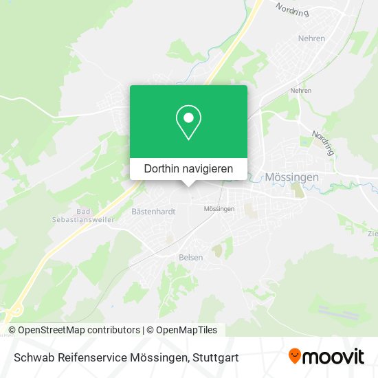 Schwab Reifenservice Mössingen Karte