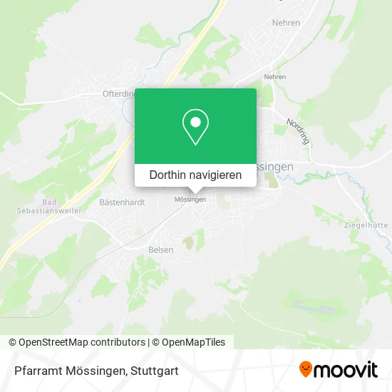 Pfarramt Mössingen Karte